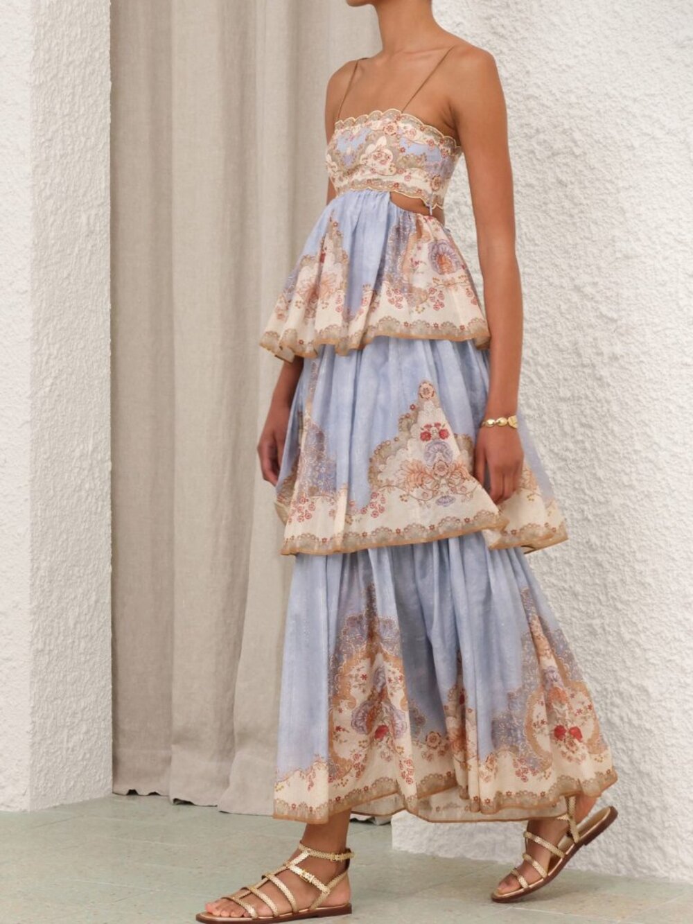 Zimmermann blue maxi dress size 1